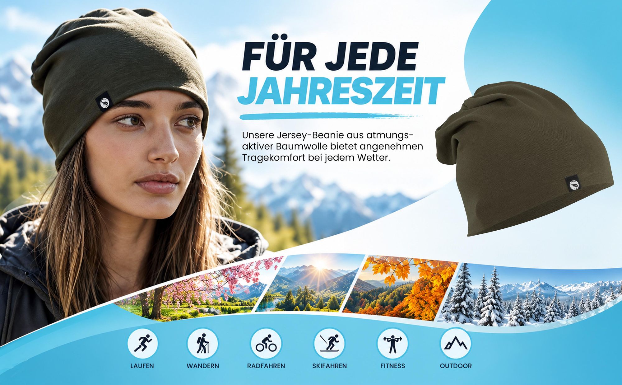Stark Soul® Slouch Beanie Mütze Uni One Size - Für jede Jahreszeit