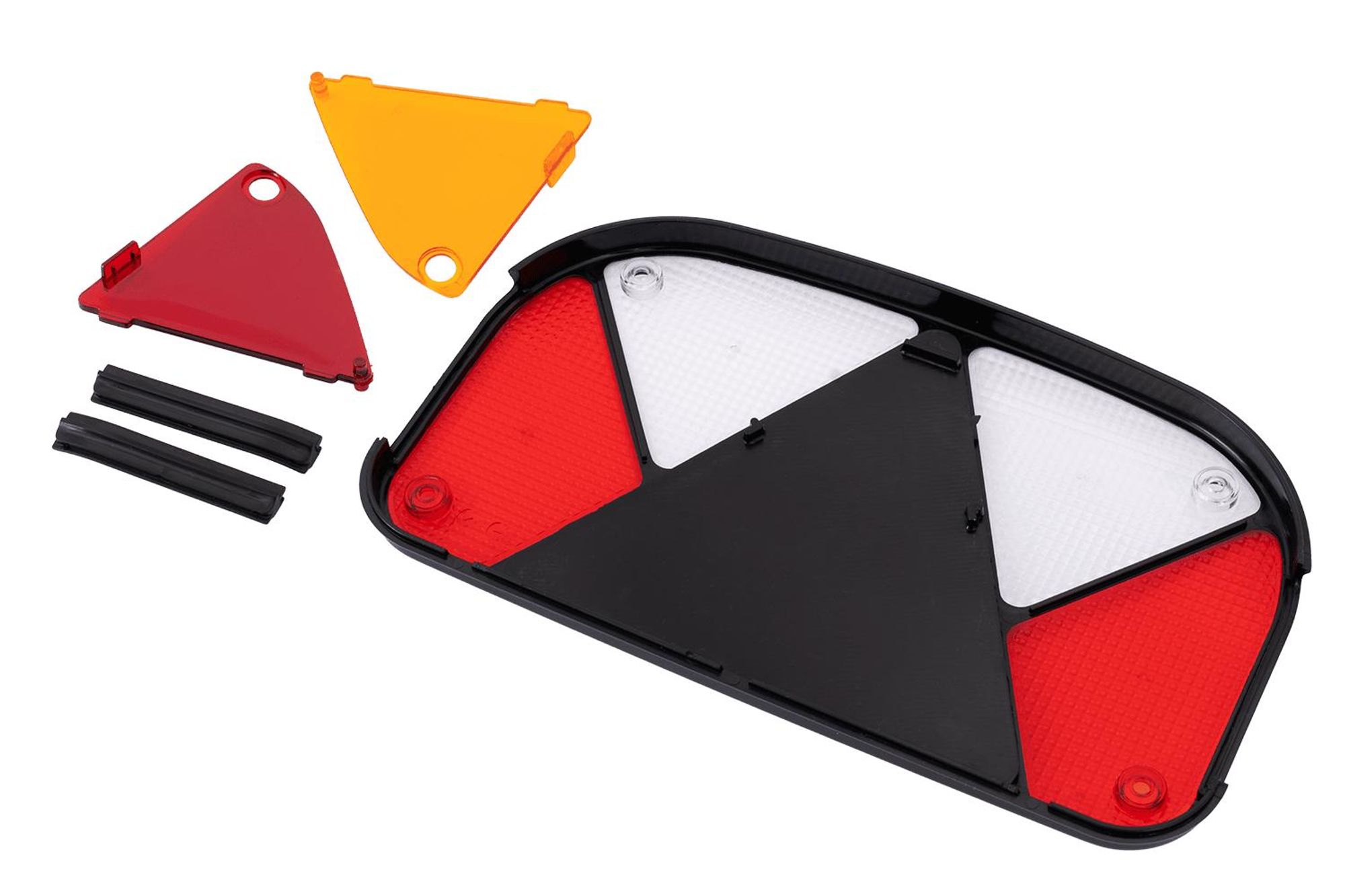 ASPÖCK Multipoint II Lichtscheibe Ersatzglas Universal 240 x 140 mm 6 Funktionen Links Rechts Anhänger E9 für Anhänger passend
