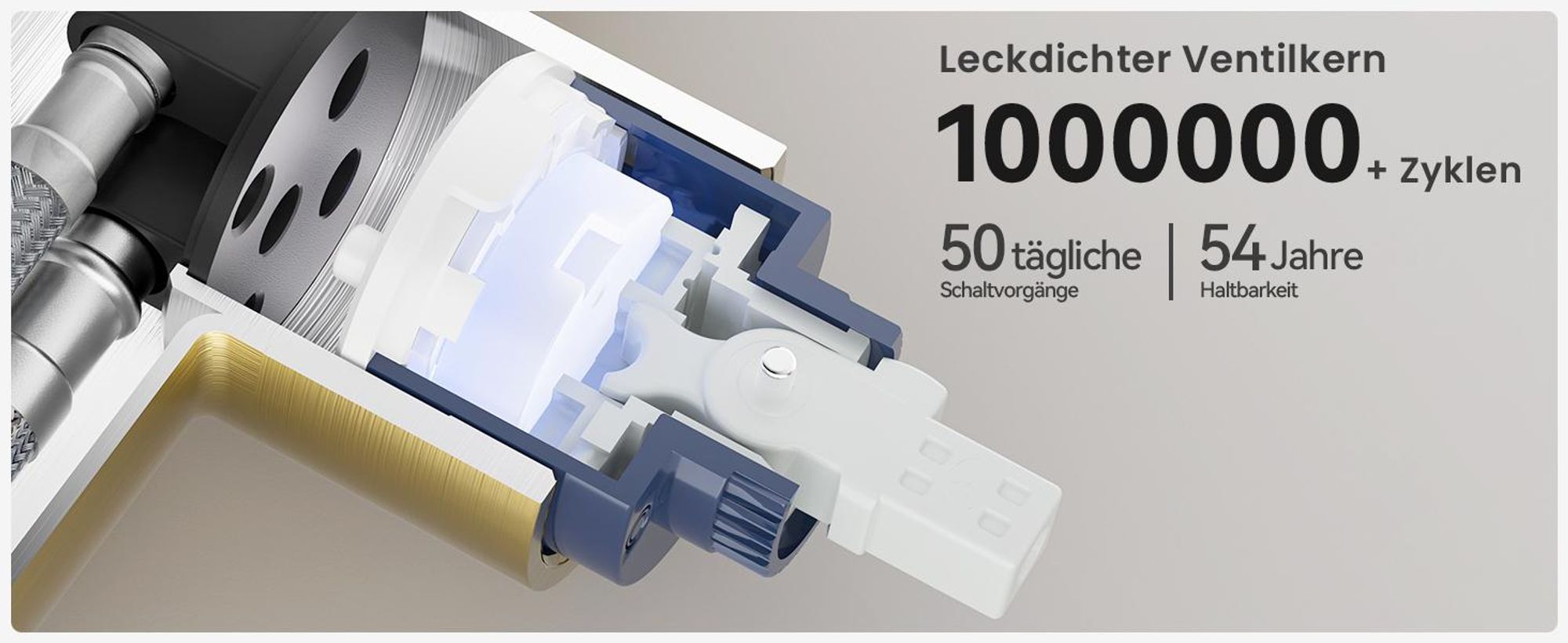 Wasserhahn Küche Hoher Auslauf L-Form, 360° Drehbar Spültischarmatur Gebürstet Gold, Einhandmischer 304 Edelstahl Küchenarmatur Cecipa