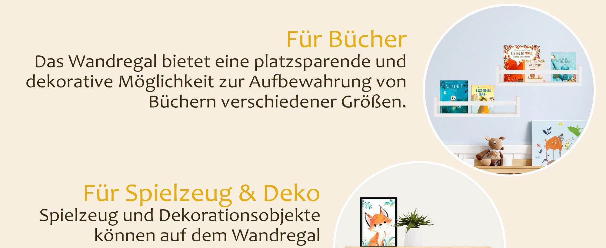 ONVAYA® Wandregal ǀ Weiß 40cm ǀ Massivholz ǀ Naturholz oder Weiß ǀ einfache Installation ǀ 4er-Set ǀ Wandregal aus Holz