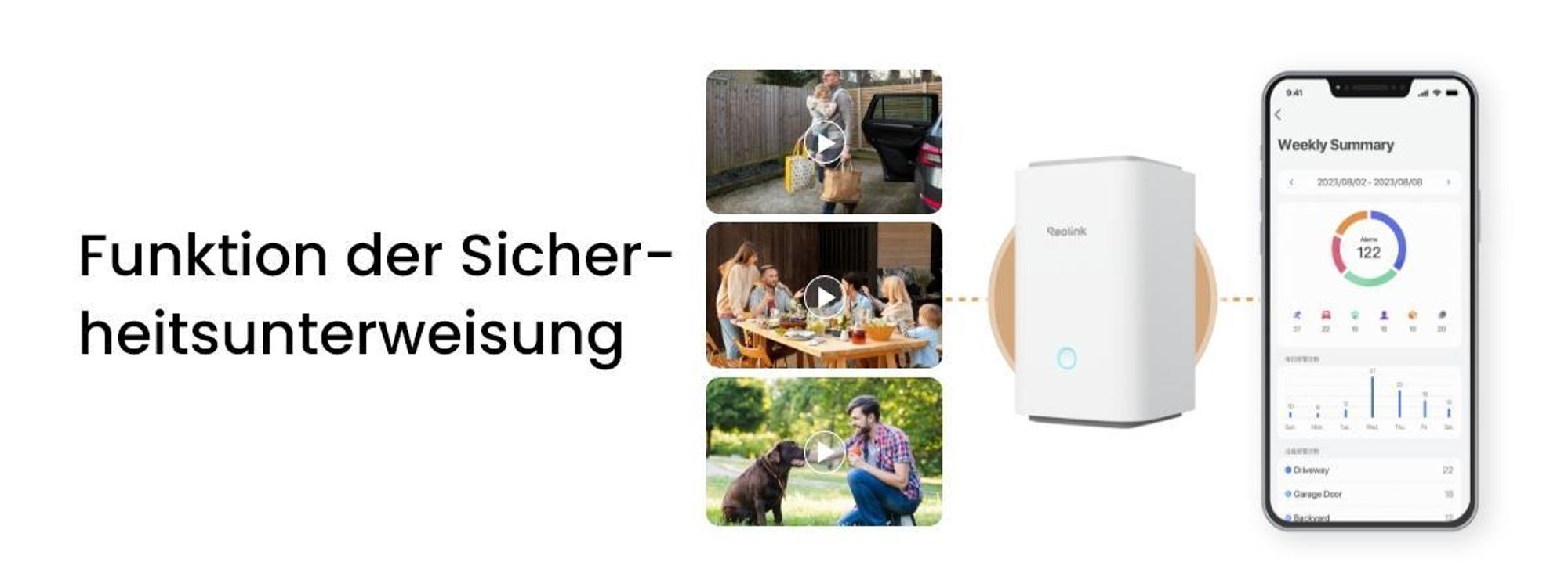Reolink Argus PT Ultra+Solarpanel x2 mit Home Hub, 4K 8MP Akku Überwachungskamera Set, 5/2,4 GHz, 360° Schwenkbar, mit 64GB SD-Karte, Schwarz