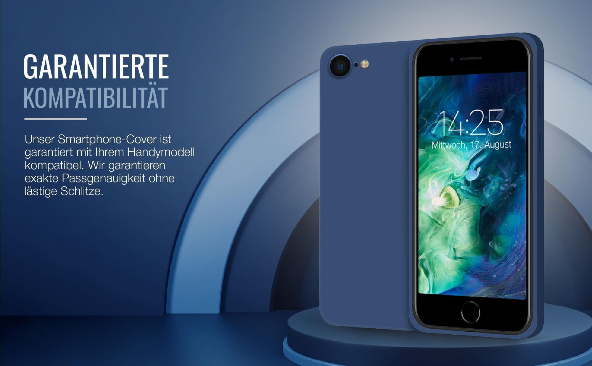 Exakt passgenaues Smartphone Backcover in Blau für Apple iPhone 7/8/SE 2020