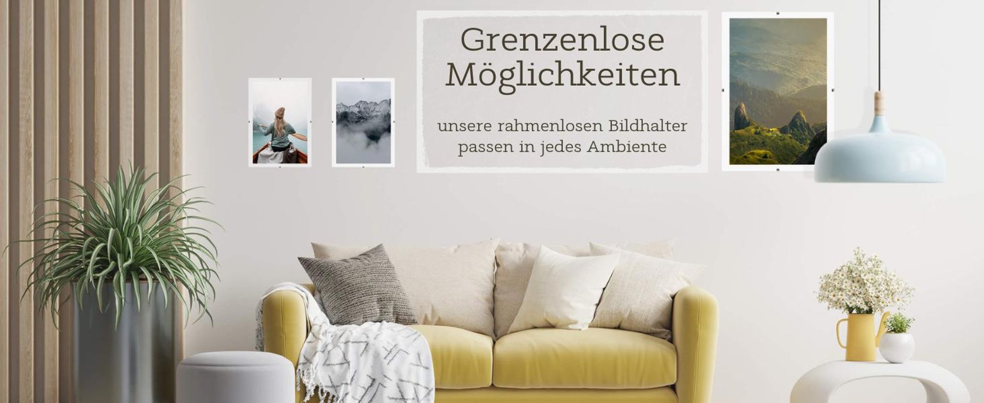 RAWWEST.BIS Rahmenloser Bilderrahmen 20x30 cm Cliprahmen mit Kunstglas Plexi