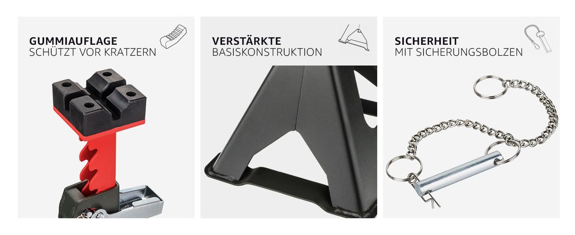unterstellbock 3t höhenverstellbar mit gummiauflage für auto reparatur