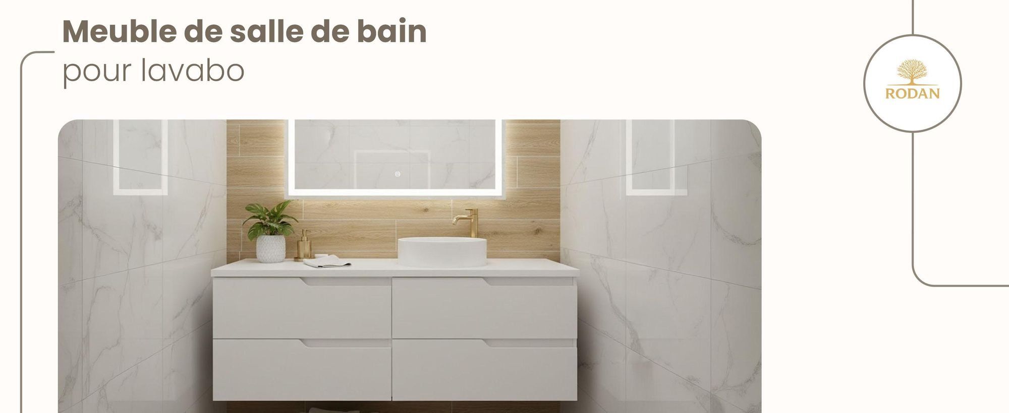 RODAN, meuble de salle de bain, armoire moderne, meuble sous vasque, meuble sous lavabo