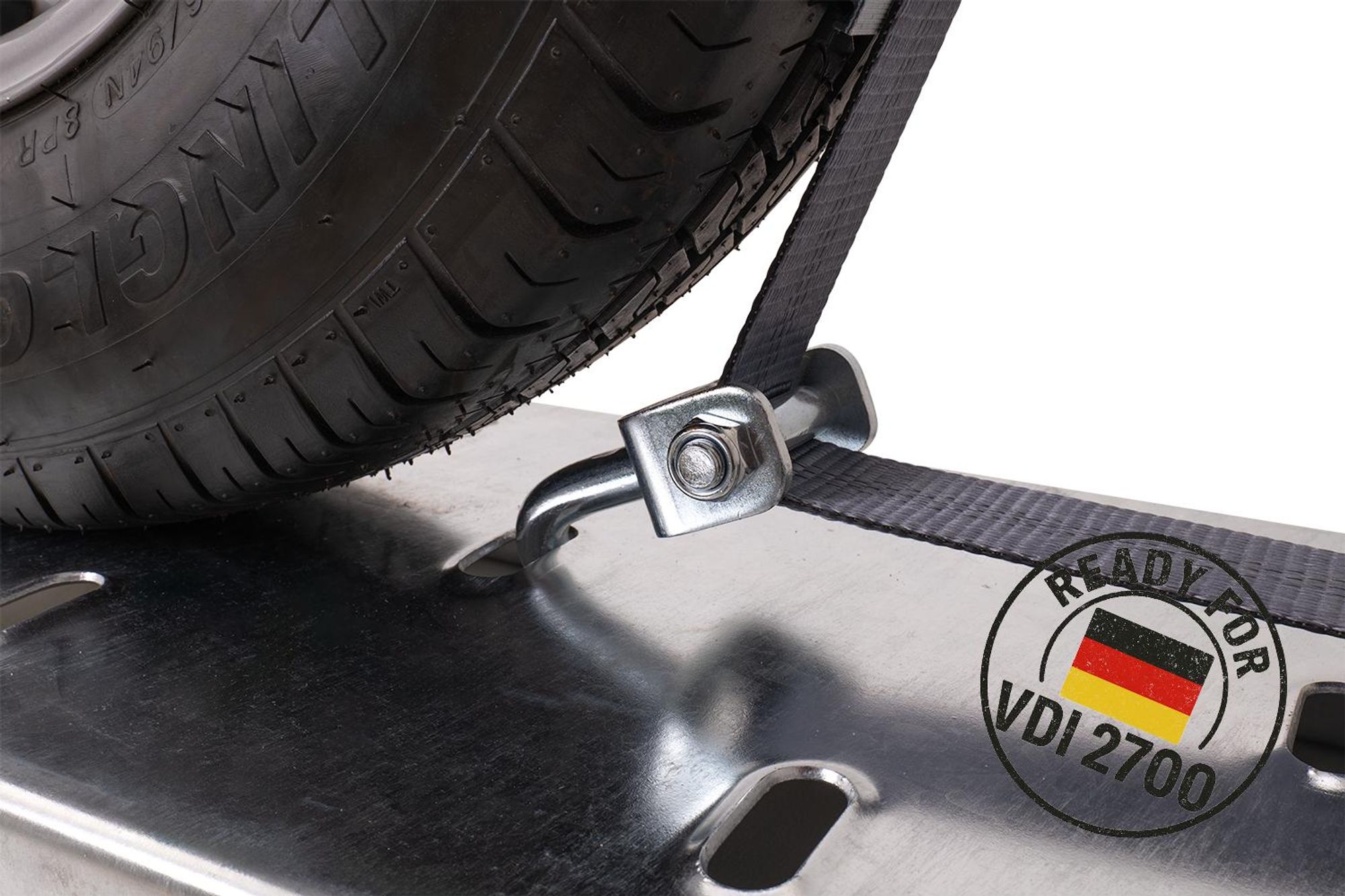 4er Set HEFFA Radsicherungsgurte 2,8m 50mm 5t VDI 2700 Autotransport Transportgurte Abschleppwagen Grip-Schutzhülle