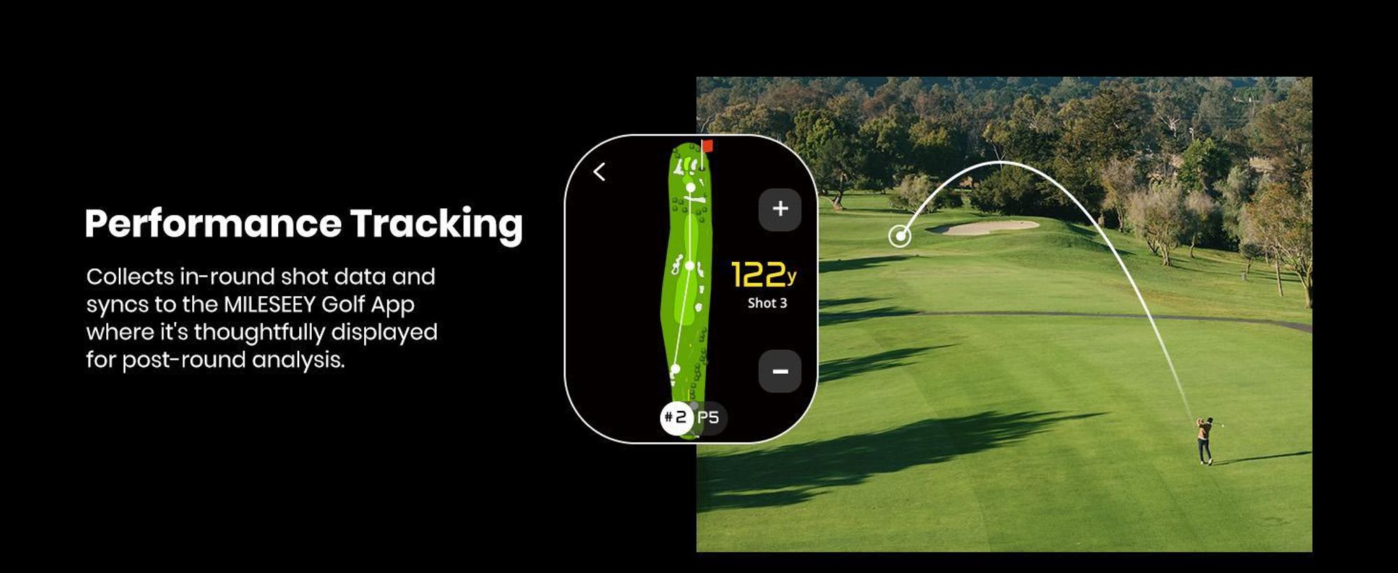 MiLESEEY GenePro G1 Télémètre de golf avec écran tactile GPS, 43 000 parcours, 1200m