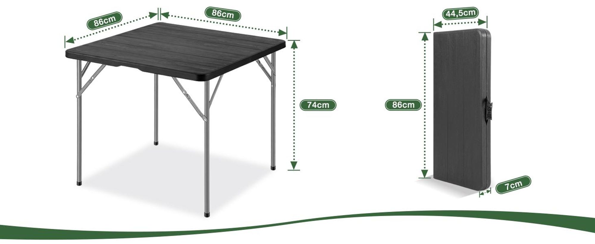 Sekey Gartentisch Klappbar Holz Optik Campingtisch Klapptisch 4 Personen