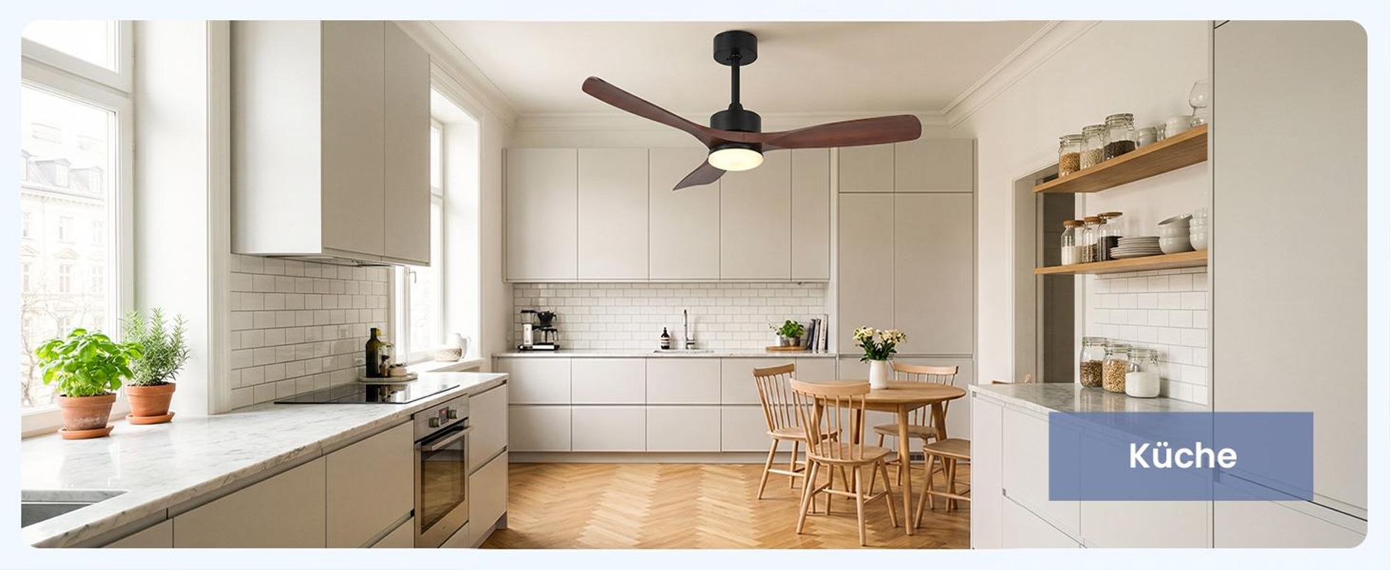 132cm Deckenventilator mit Beleuchtung und Fernbedienung DC Motor Einstellbare Farbtemperatur Dimmbar 6 Stufen APP-Steuerung