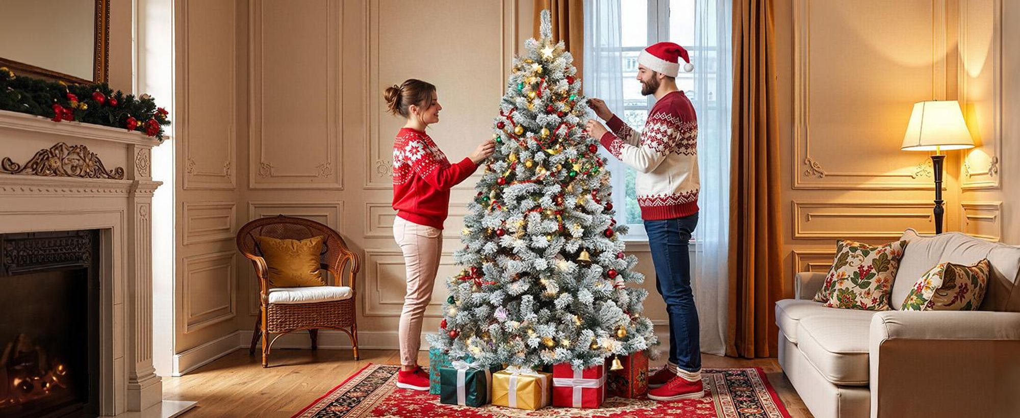 228cm Künstlicher Weihnachtsbaum mit Schnee inkl. 1346 Spitzen  und 550 LED Beleuchtung, Tannenbaum mit Metallständer