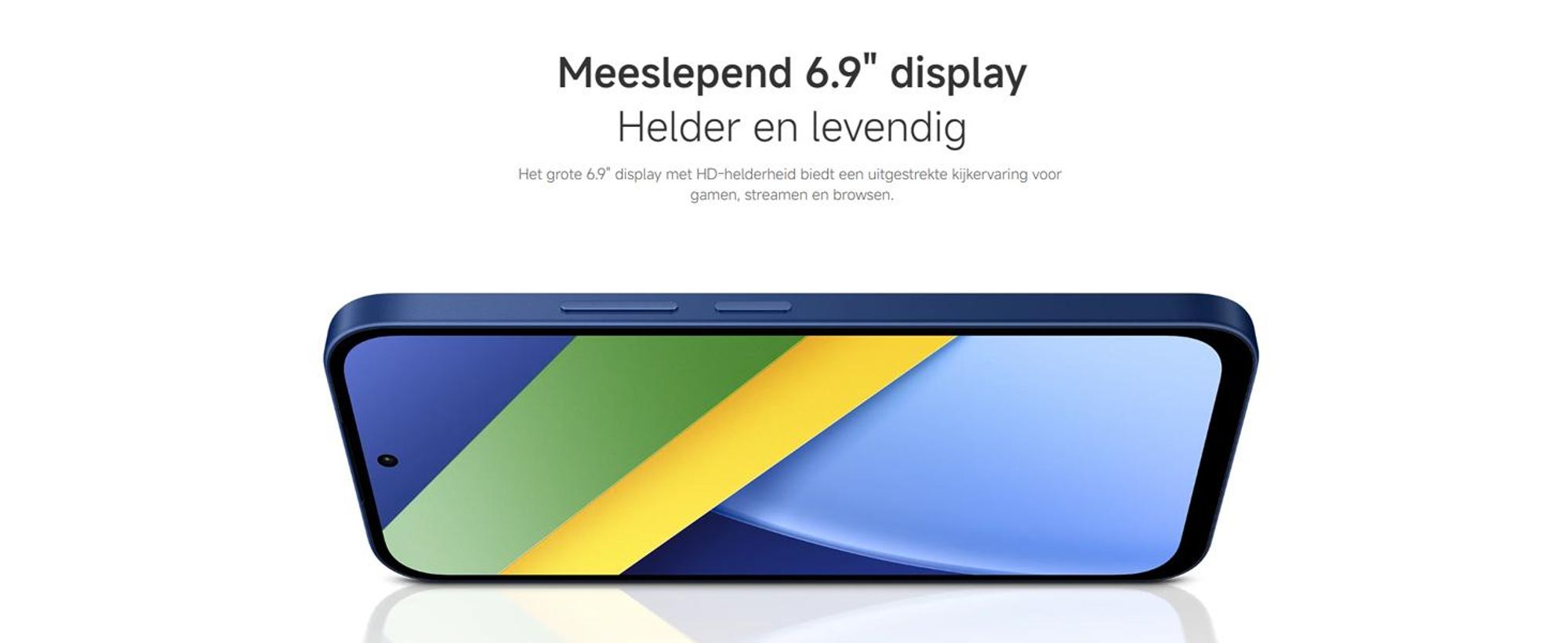 Xiaomi Poco C 95 Pro, 4G-smartphone, 6 + 128 GB, zwart, 7500 mAh-batterij
