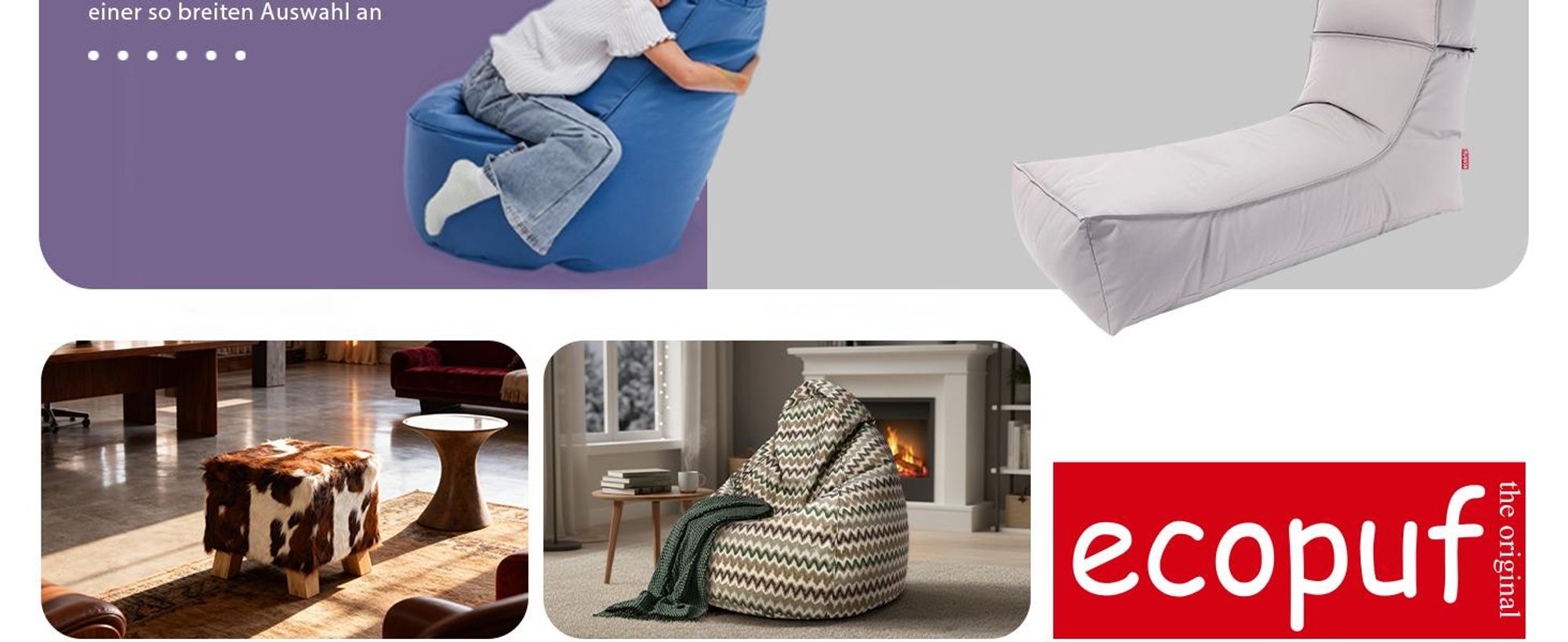 Ecopuf, Keiko, Sitzkissen Sessel Bean Bag, Sitzsack, für Innen, Cord, 100x80x85cm