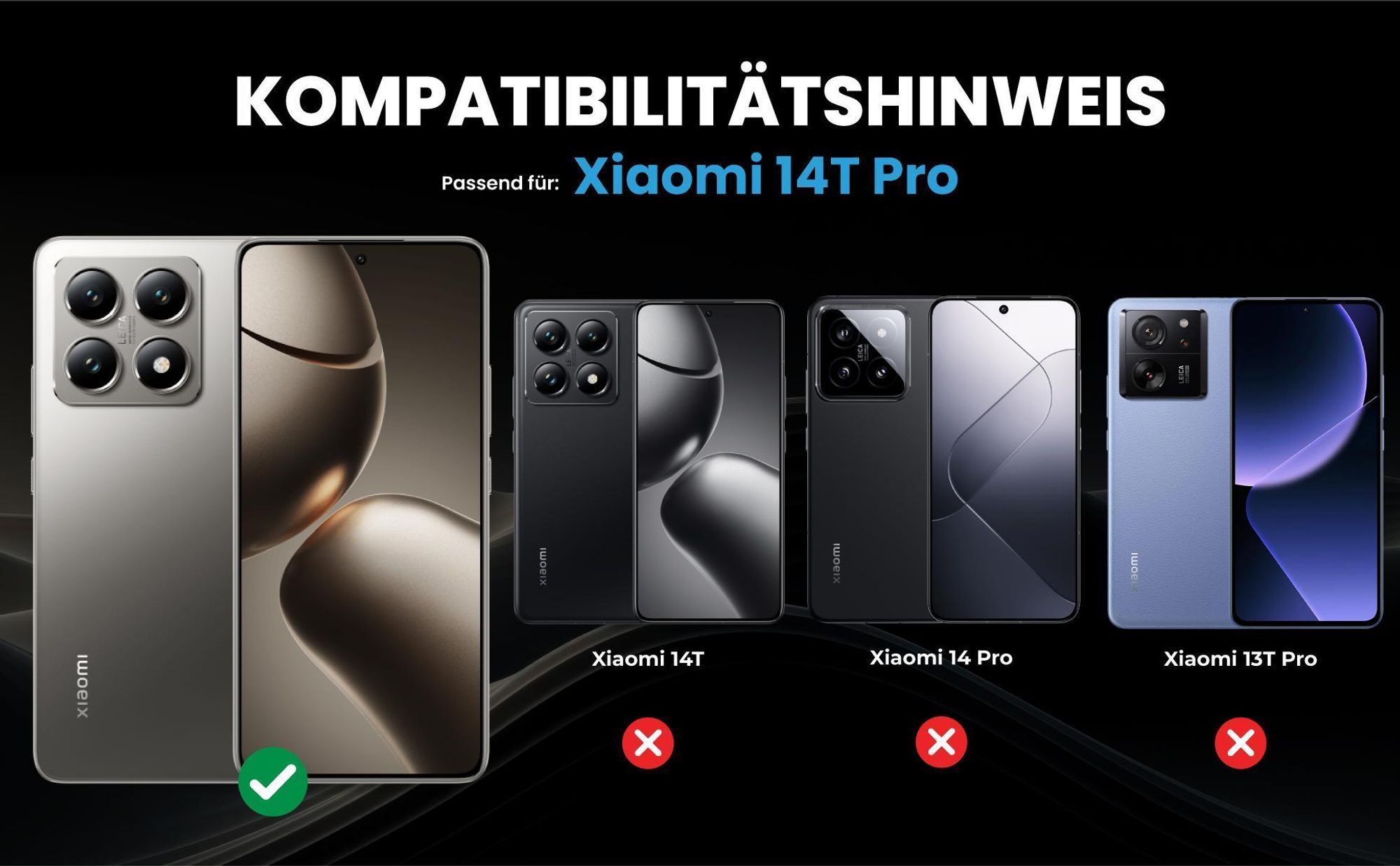 Kompatibilitätshinweise Hülle für Xiaomi 14T Pro