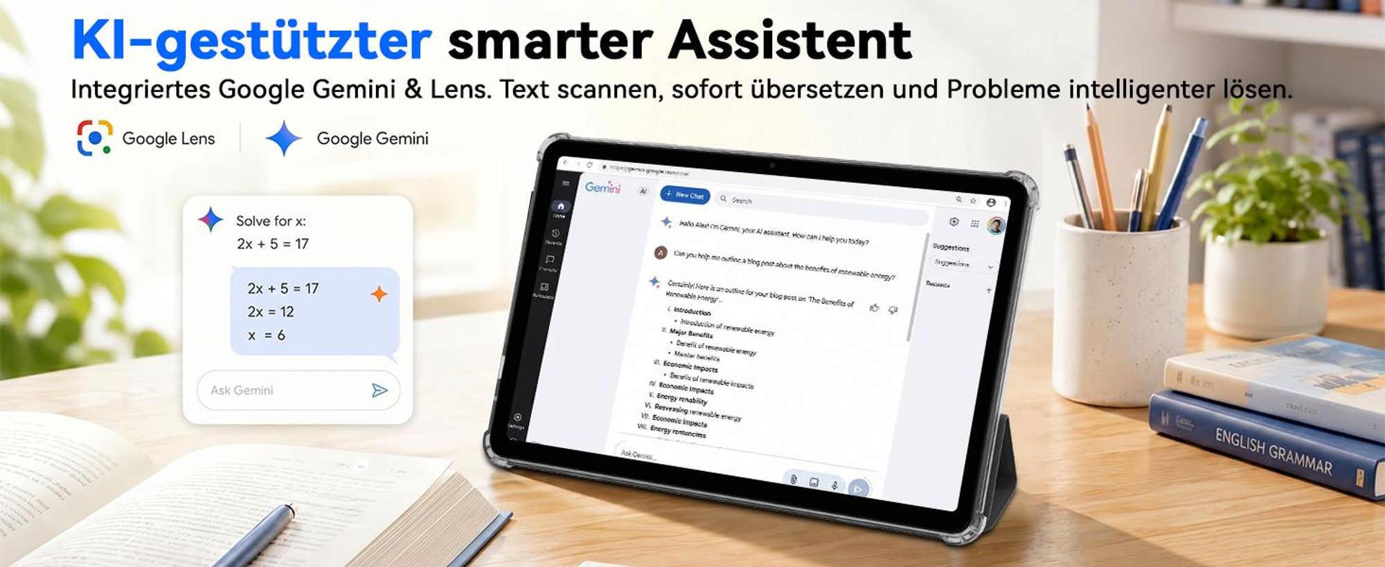 TABWEE T70 11“ Tablet, 32(8+24)+256GB, Android 16, 8000mAh, BT5.0, Face ID, Widevine L1, Rheinland, Umfasst Tastatur, Maus, Eingabestift usw