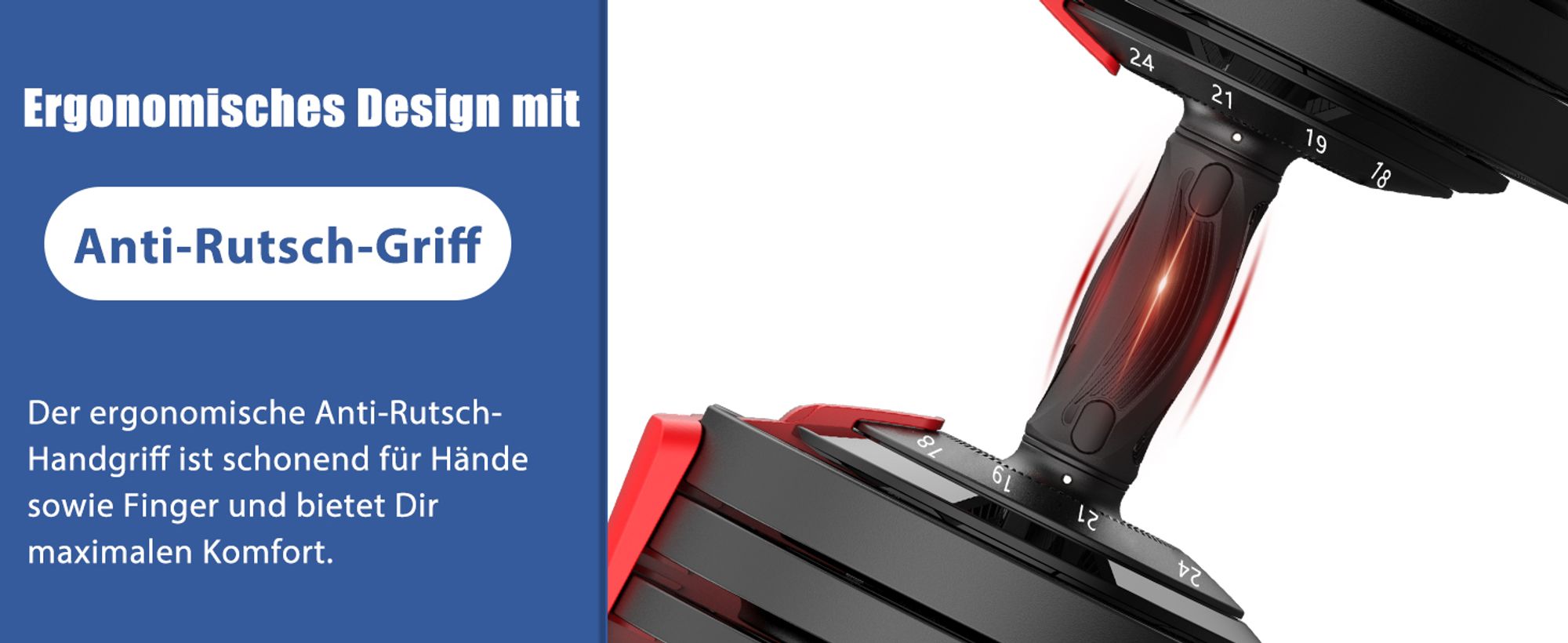 DH FitLife 24 kg verstellbare Hanteln 3-24 kg (12-in-1) mit Scheiben & schnellem Gewichtswechsel, verstellbare Kurzhanteln