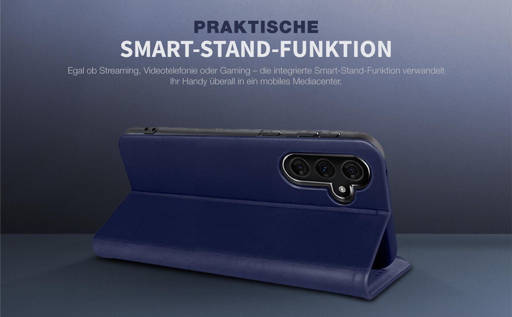 Fliphülle aus Leder für das Samsung Galaxy A16 / A16 5G mit Smartstand Funktion