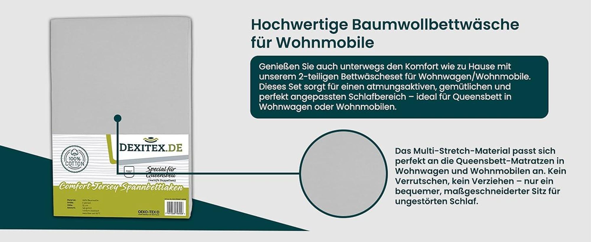 hochwertige Baumwollbettwäsche für Wohnmobile