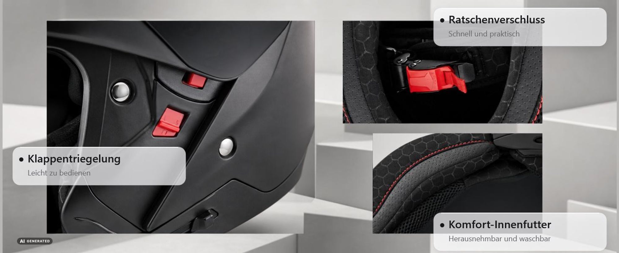 FC-Moto G-376 Klapphelm, schwarz matt, XL (61/62)
