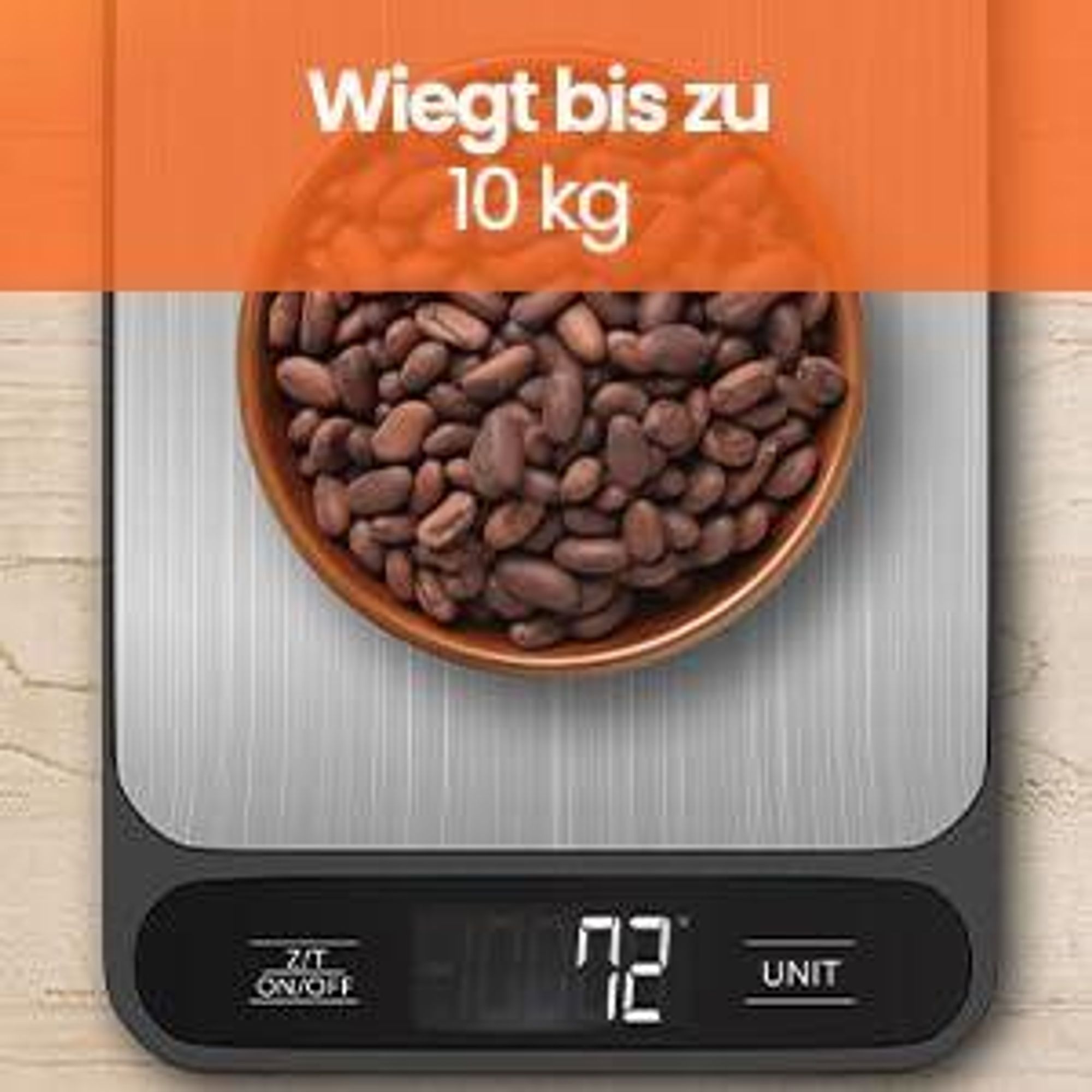 Strex Küchenwaage Digital - Küchenwaage - 1g bis 10kg - Tara-Funktion - Inklusive Batterien - Schwarz