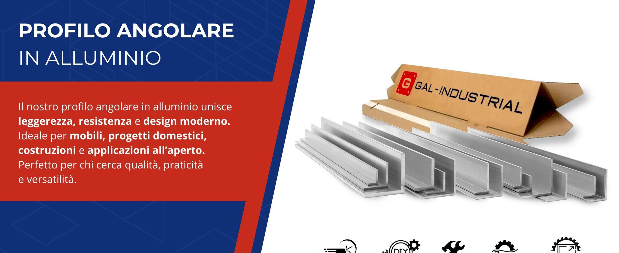 Angolare In Alluminio 40X40X3Mm 110Cm Alluminio En6060 Pa38 +Taglio Su Misura