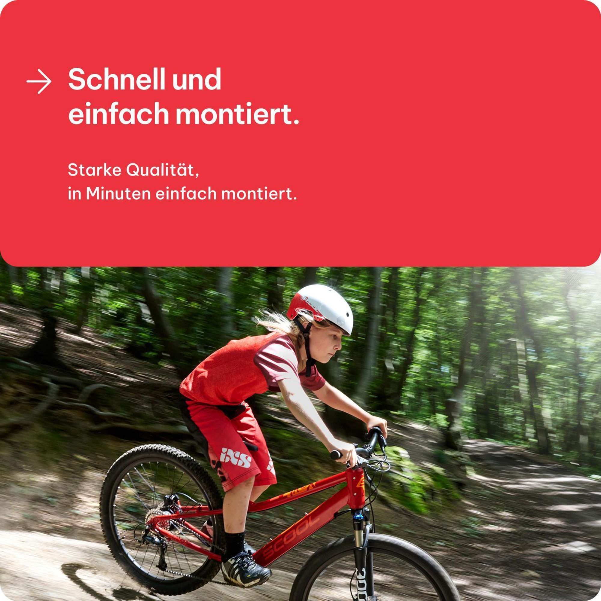 24 Zoll Kinderfahrrad, 6-Gang, Mädchenfahrrad, S’COOL chiX, ab 7–11 Jahre, 130–145 cm, Rot/Weiß