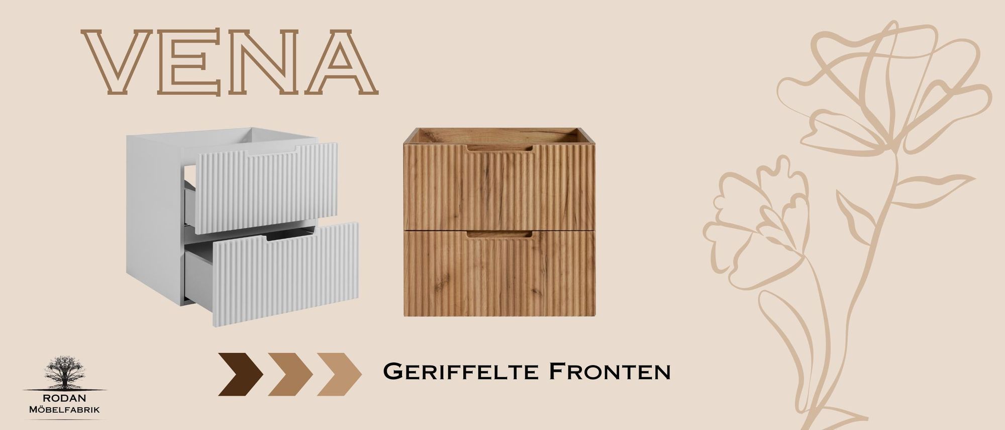 Rodan, Hänge Badschrank, Elegante MDF Fronten, Hängeschrank, Badezimmerschränke, Bad