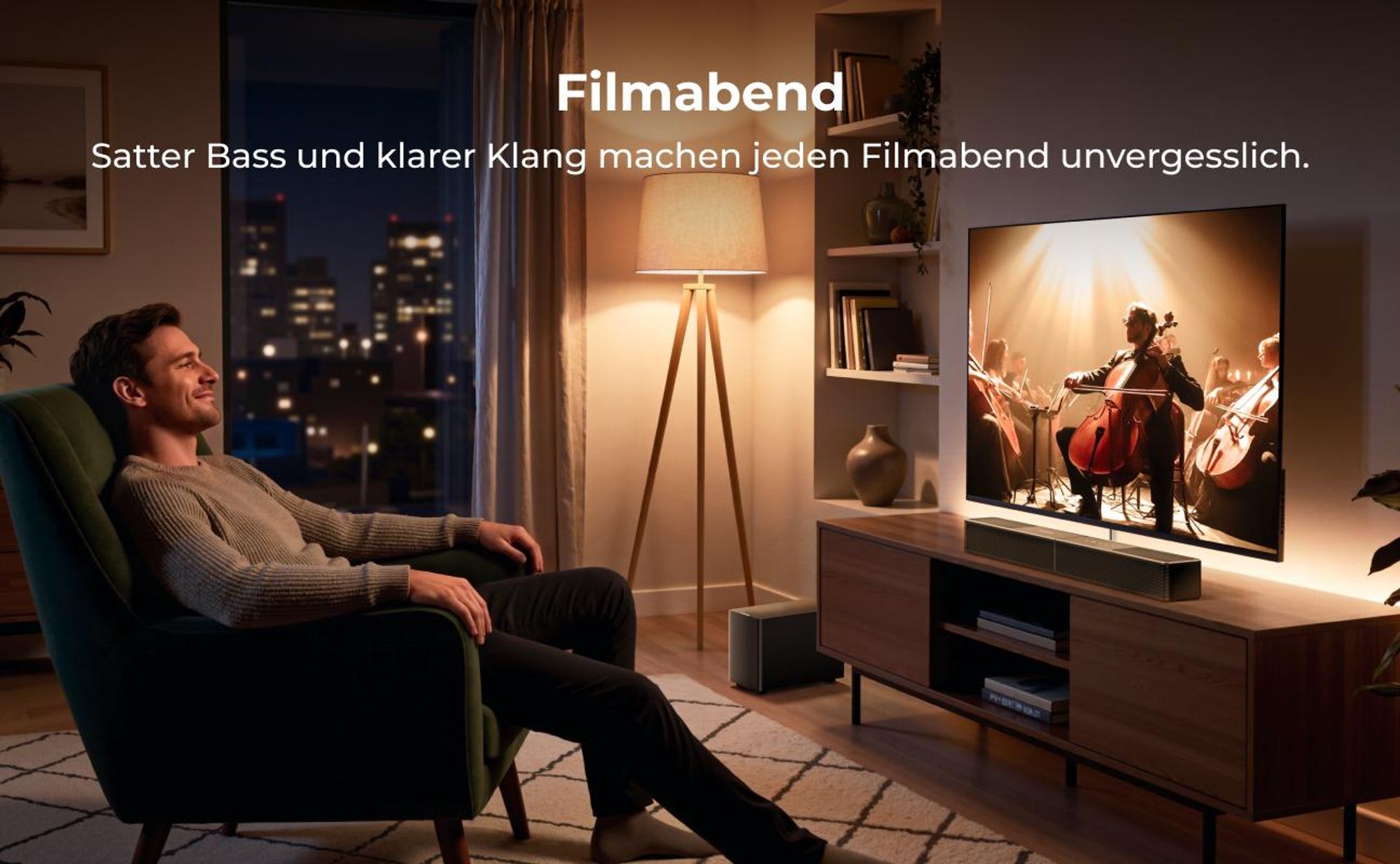 ULTIMEA Poseidon M70 - Soundbar für TV, 3.1.2 Dolby Atmos, kabelloser 5,25" Subwoofer, HDMI eARC, Bluetooth® 6.0, 312 W Spitzenleistung