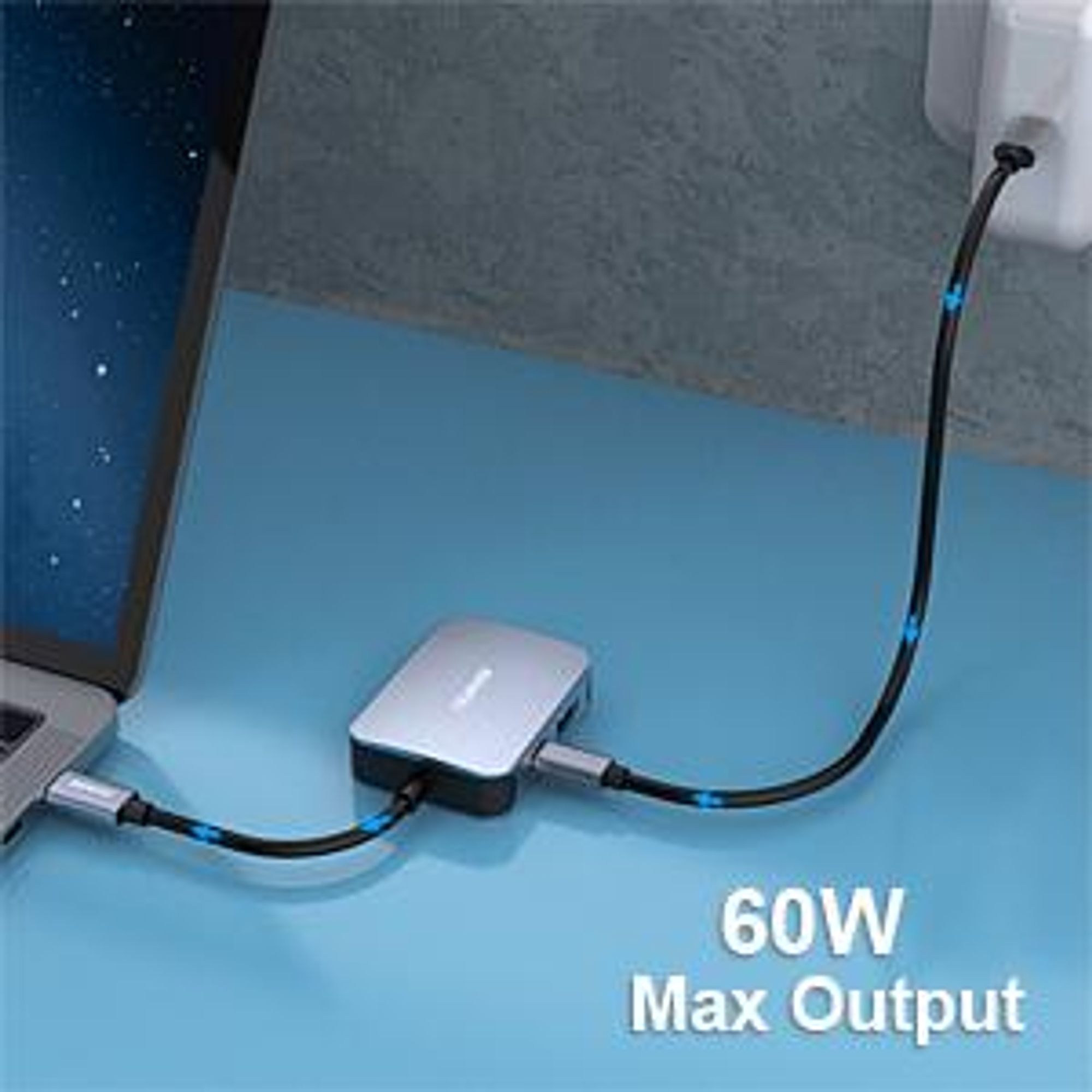 BENFEI Hubs USB C Hub 4in1 mit HDMI VGA USB 3.0 und 60W PD