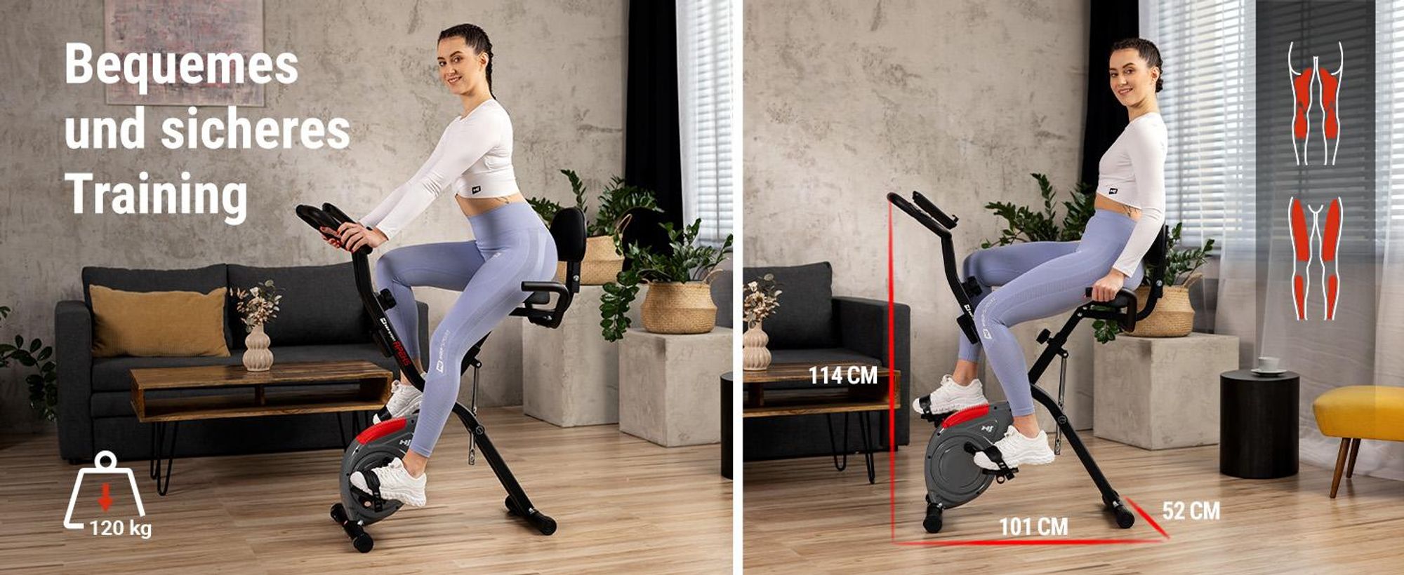 X-Bike Fahrrad Fitnessbike Hometrainer Cardio Training zu Hause mit dem Heimtrainer Apeks