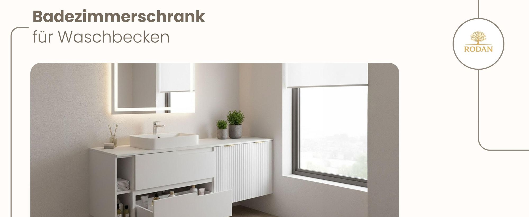 RODAN, Badmöbel, Badschrank, Badezimmermöbel, Badezimmer, MODERN, Waschbeckenunterschrank