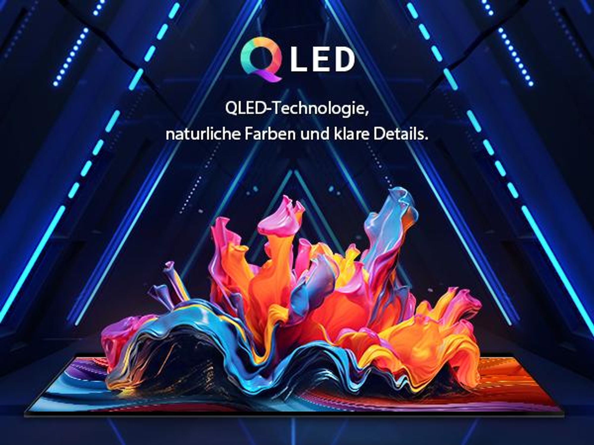 TuTu Android Smart TV - QLED 4K Ultra HD - 55 Zoll/140 cm - Sprachsteuerung & Streaming-Apps - HDMI x3, USB x2, CI+ - Tripple Tuner DVB-T/T2/S/S2/C - Randlos Design - Montiert in Eindhoven, Niederlande - TUQ55UN1
