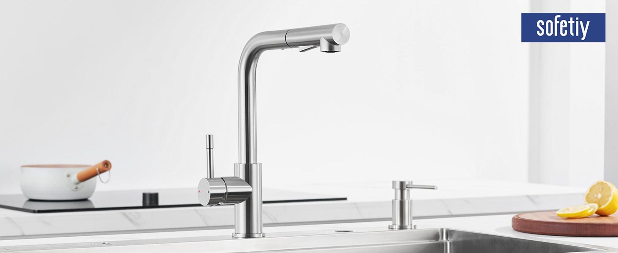 Ausziehbar Küche Wasserhahn Mischbatterie, Küchenarmatur mit Brause Zwei Wasserstrahlarten, Spültischarmatur, geeignet nicht Untertischgerät