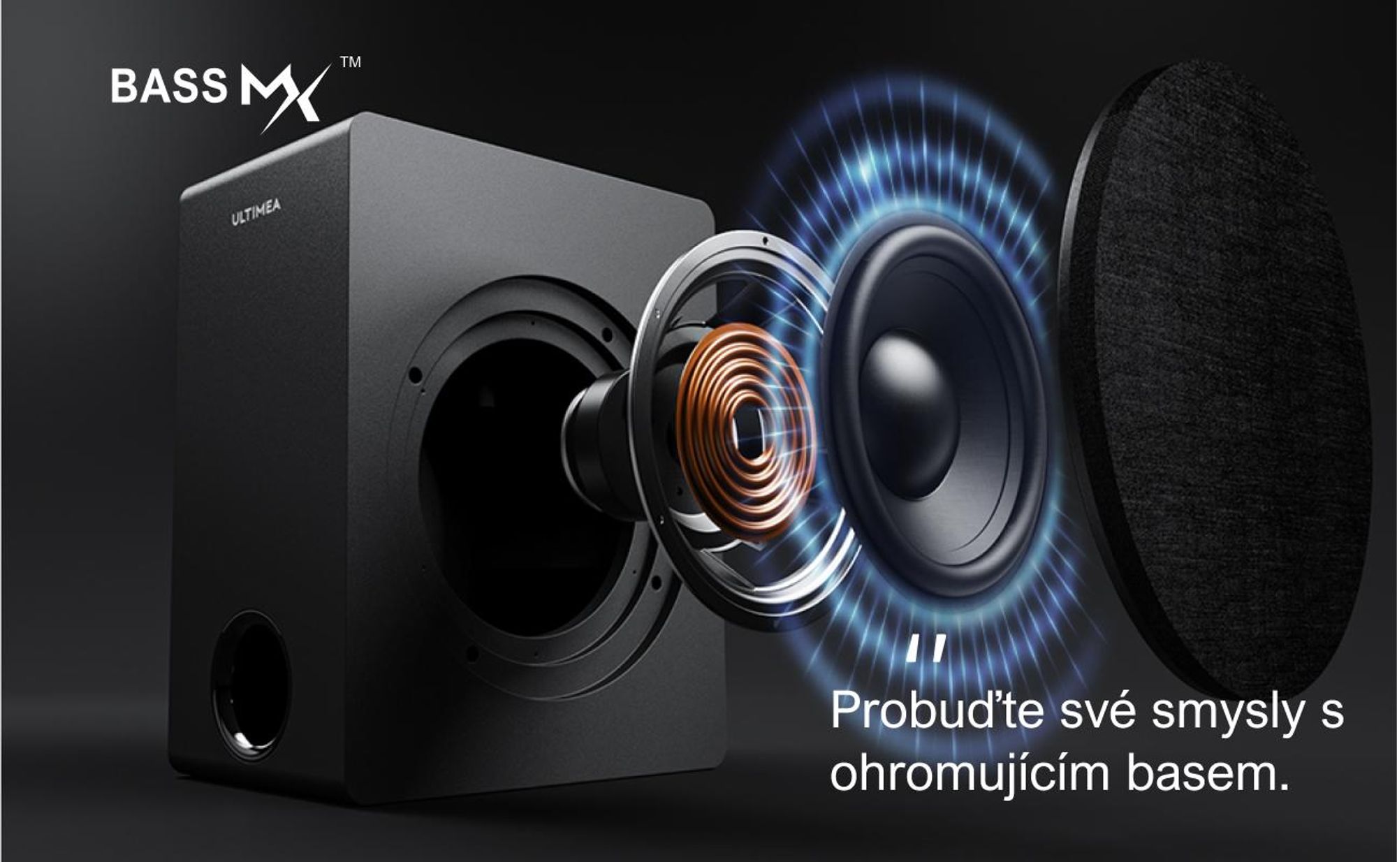 ULTIMEA 5.1.2kanálový soundbar pro televizory s Dolby Atmos, systém prostorového zvuku domácího kina se subwooferem pro zvuk kina, HDMI/Opt/Bluetooth