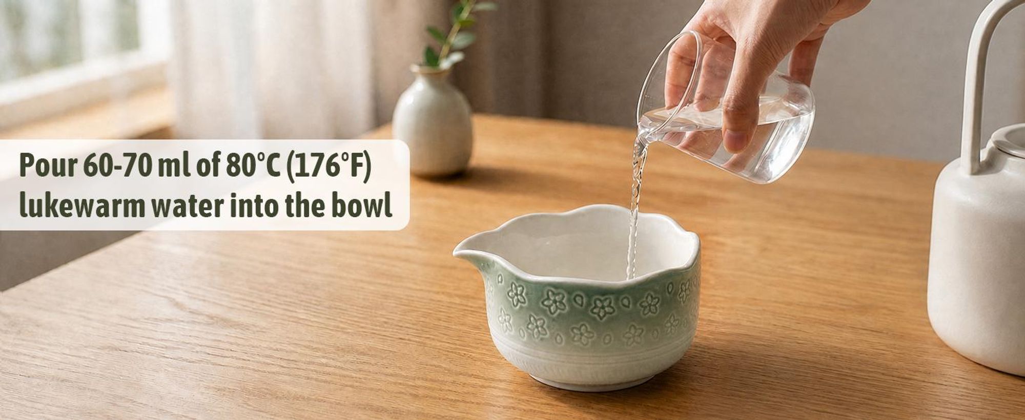 VONATES Matcha Set 9-tlg. mit Matcha-Schale, Bambus-Besener & Halter, Sieb, Löffel, Tuch, Eisform - Starter-Kit für Teezeremonie & Geschenk, Grün Farbverlauf