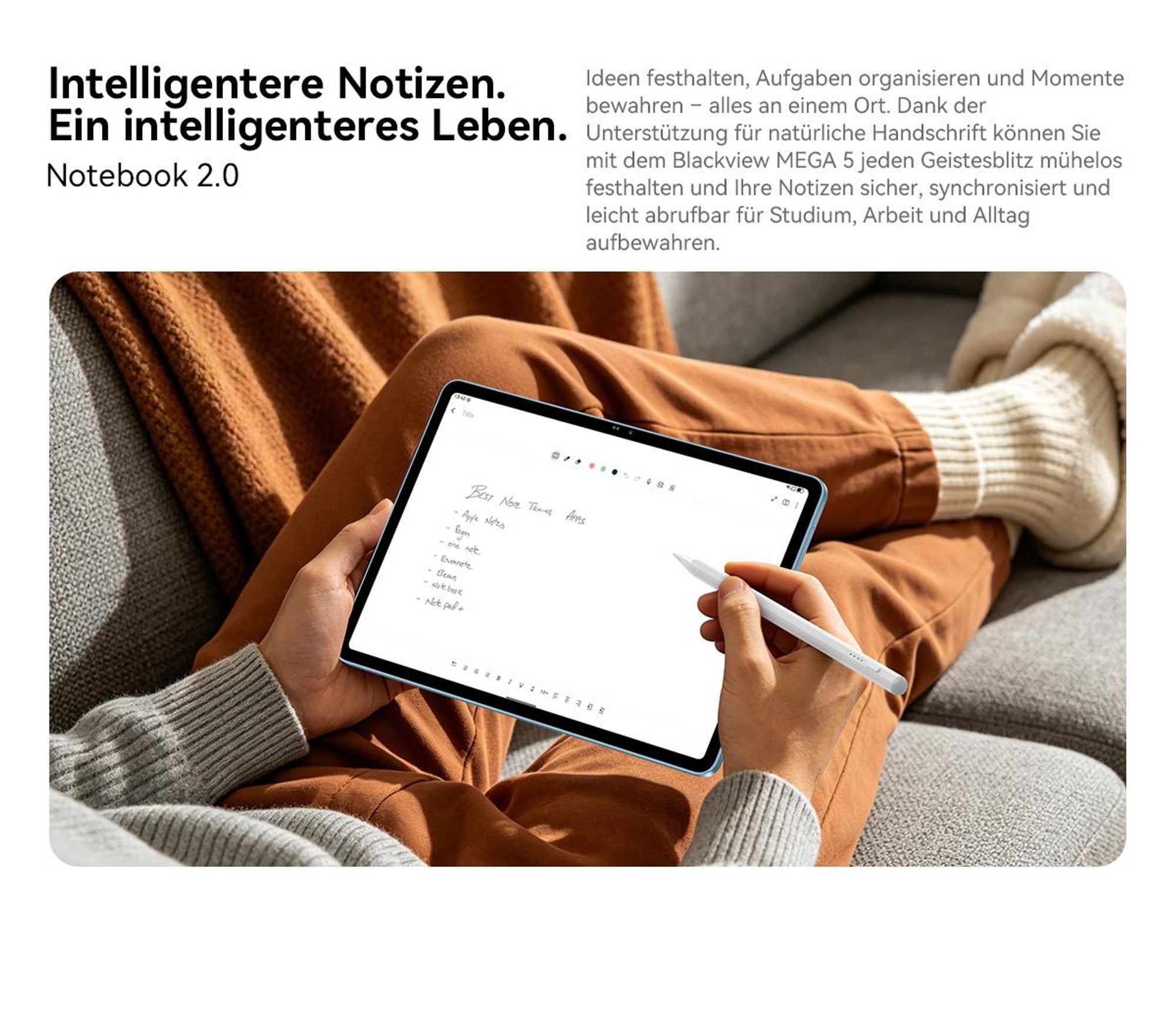 Blackview MEGA 5 Tablet, 12.2"/2,4K/120Hz Display, 1080P HD, 48GB+ 256GB+2TB TF, Dual-SIM 4G, WiFi 6, 10000mAh, mit Tastatur/Maus/Stylus/Hülle