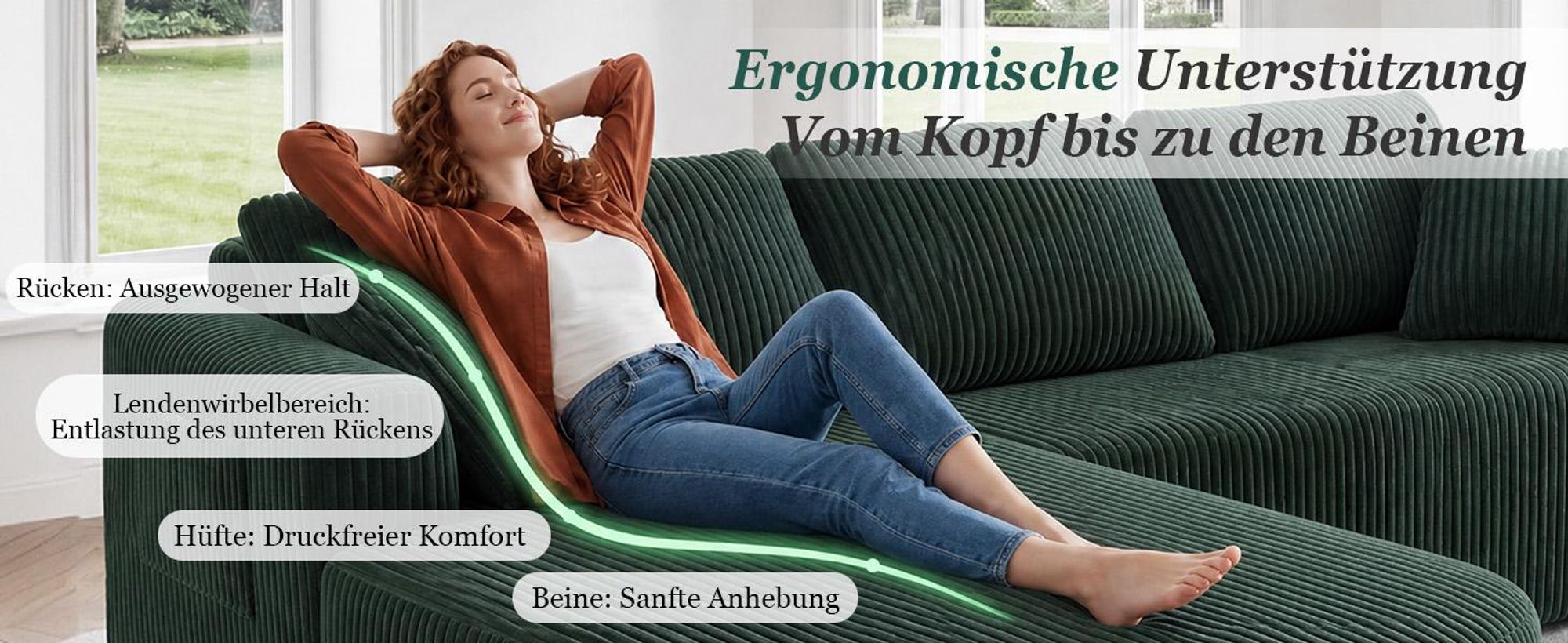Sofa Ecksofa mit Schlaffunktion, Corduroy Modulares Boneless Couch mit Chaiselongue, L-Form Schlafsofa, Sektionssofas mit Kissen & Seitentaschen 243cm