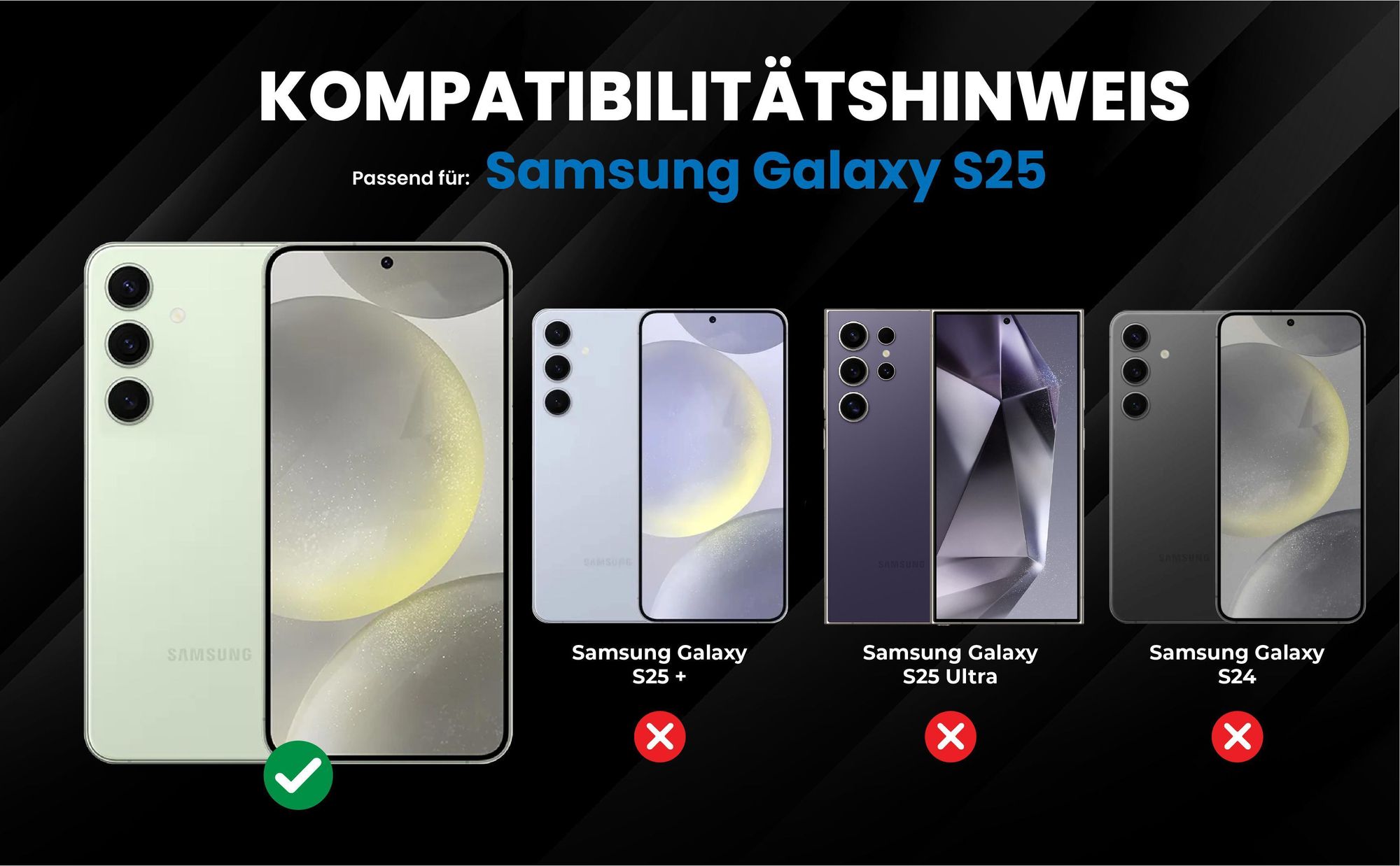 Kompatibilitätshinweise Hülle für Samsung Galaxy S25
