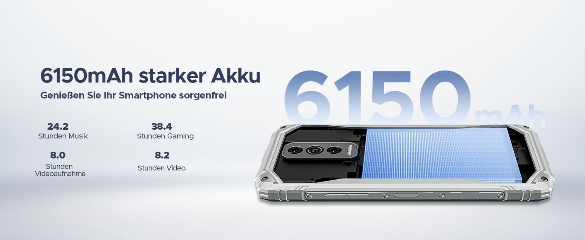 DOOGEE Blade10 Ultra Energy Outdoor Smartphone Handy, Android 16, IP68/IP69K, 6,56" 90Hz, 6150mAh, 36+128GB, 64MP, NFC, Fingerabdruck, ohne Vertrag