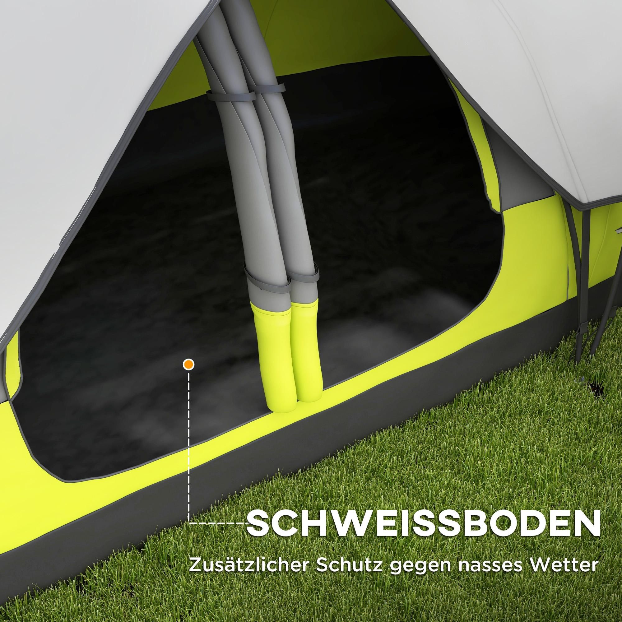 Zelt Gruppenzelt grün