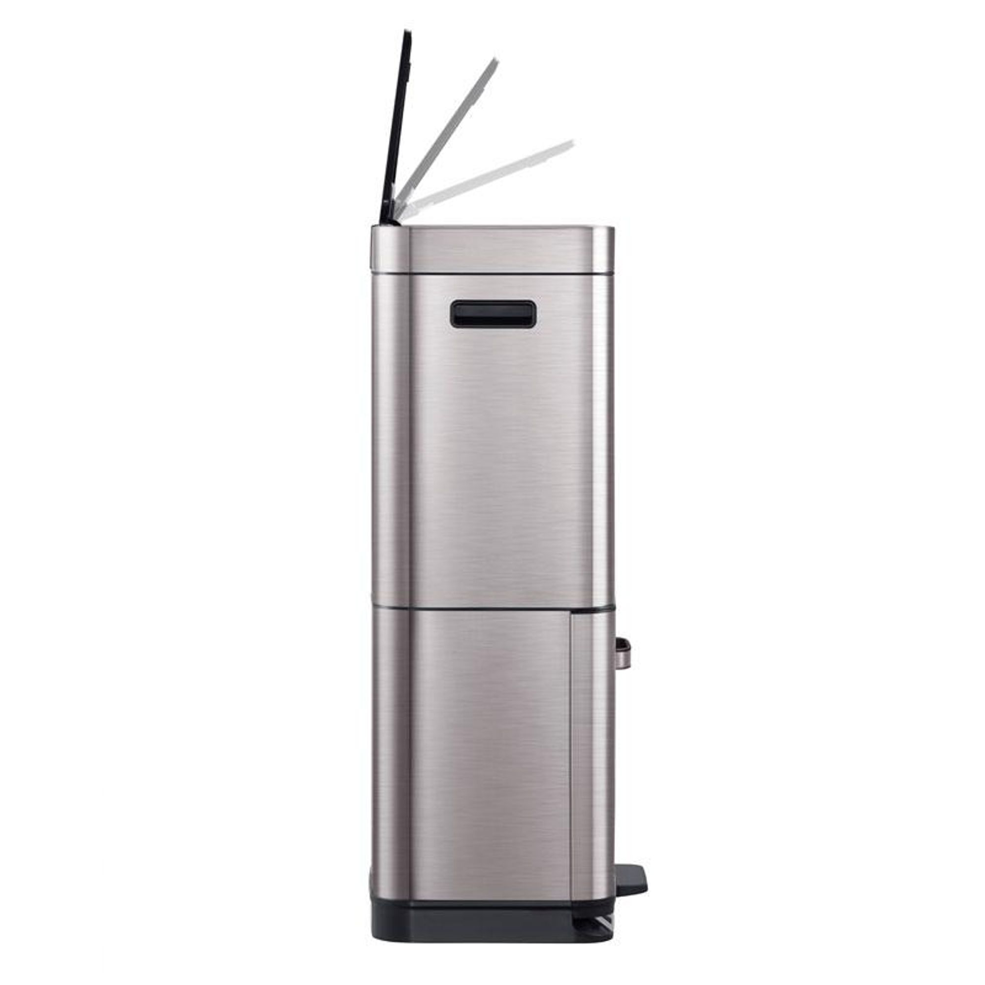 EKO - Himalaya Recycler Sensor Bin 35+25 liter - Stainless steel Plastic - Grau, Matt Edelstahl