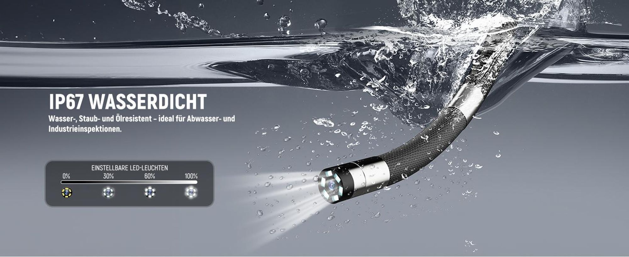 KAIWEETS KBA02 Inspektionskamera 6,5mm, 1080P IPS-Display, 210° Gelenk