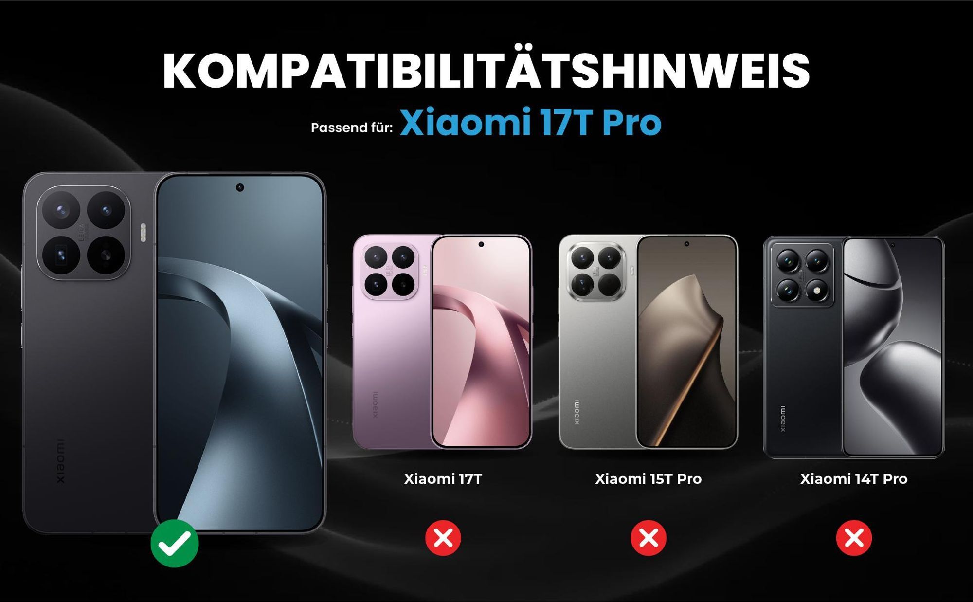 Kompatibilitätshinweise Hülle für Xiaomi 17T Pro