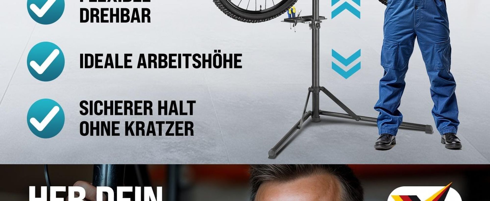MONZANA Fahrradmontageständer 50 kg Profi