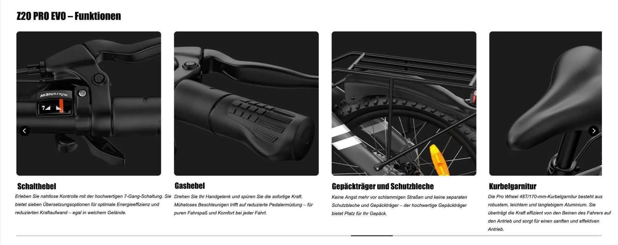 E-Bike PVY Z20 PRO EVO , 250W Motor, 36V14.5AH Batterie , 20 Zoll Reifen Mechanische Scheibenbremsen - Orange