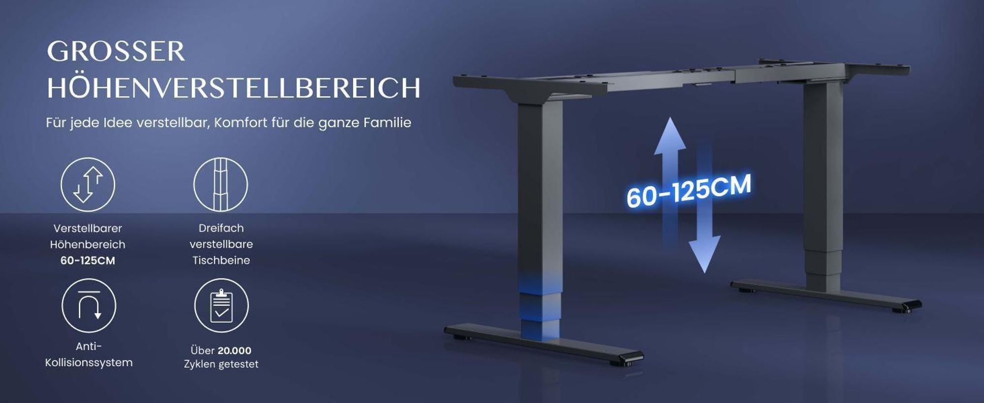 FLEXISPOT E5 Plus Höhenverstellbarer Schreibtisch 160x80cm, Doppelmotor, 25MM EINTEILIGE TISCHPLATTE, USB-Anschluss, 120KG Tragkraft, Ahorn