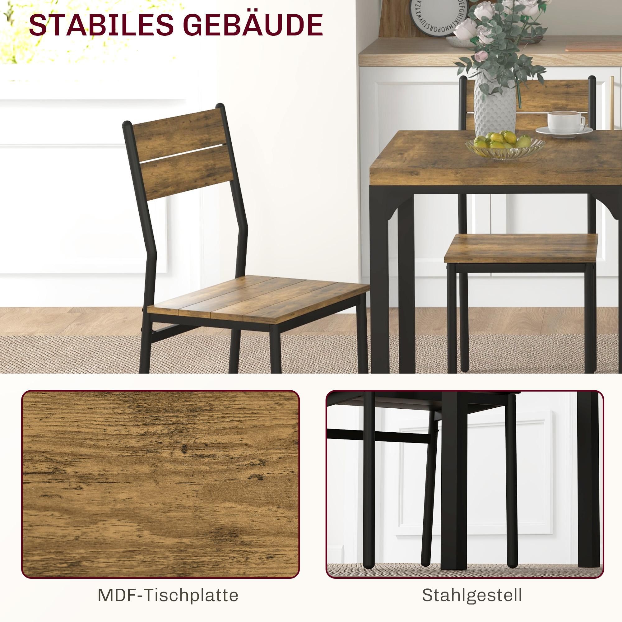 Stühle Esstisch 3-teilig Tisch