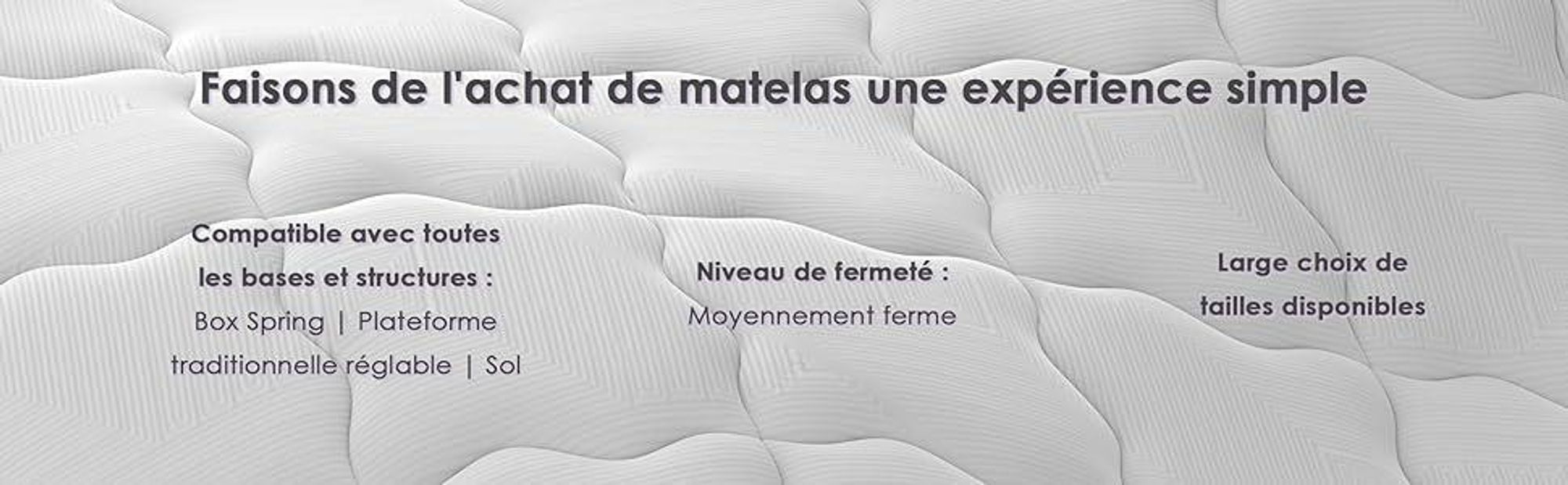 DEWINNER Matelas Mémoire 140x200x25cm - Ergonomischer Schaumstoff 7 Zonen, Mittelgeschlossen, Komplettdruck - Anti-Acarien, Hypoallergenic