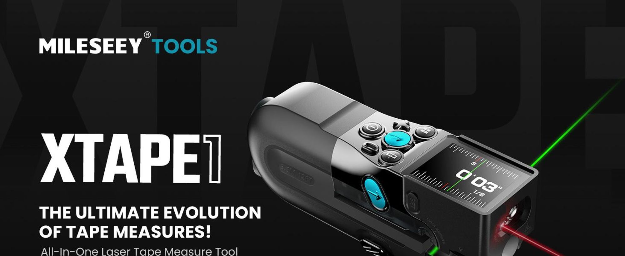 MiLESEEY XTape 1 Laser-Entfernungsmesser 100m & Digitales Maßband, P2P, App, OLED