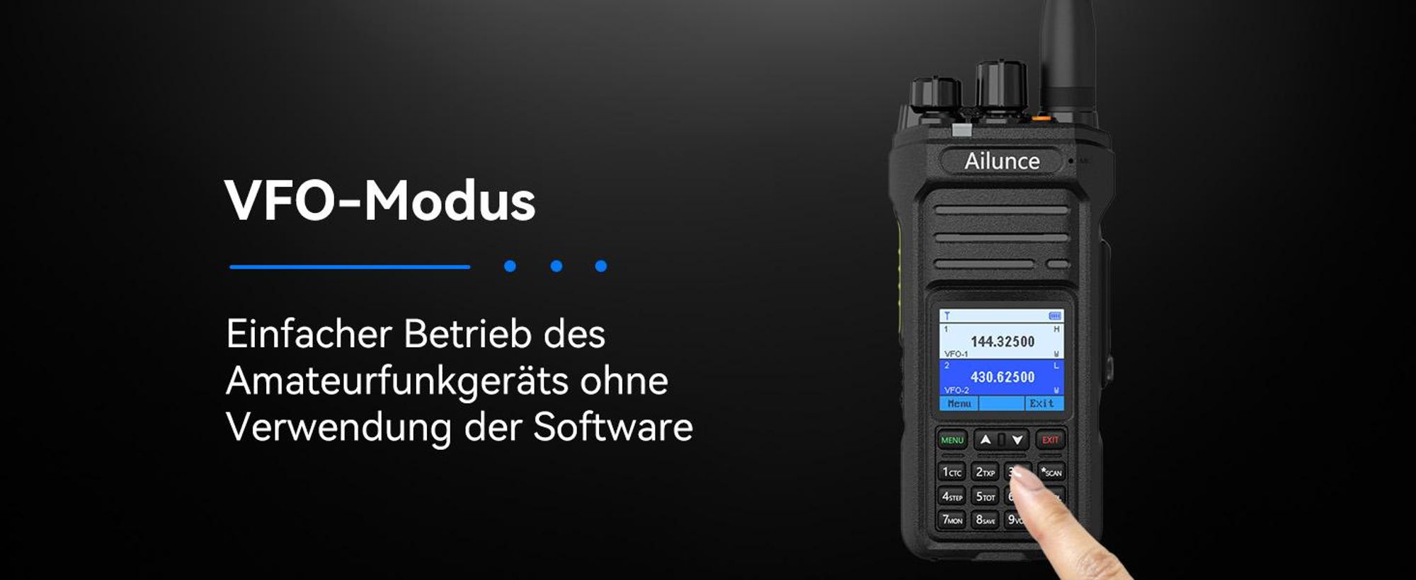 Retevis Ailunce HA1UV Funkgeräte, IP67 wasserdicht, 2800 mAh, Repeater-fähig, Walkie Talkie mit großer Reichweite Outdoor-Abenteuer Wandern