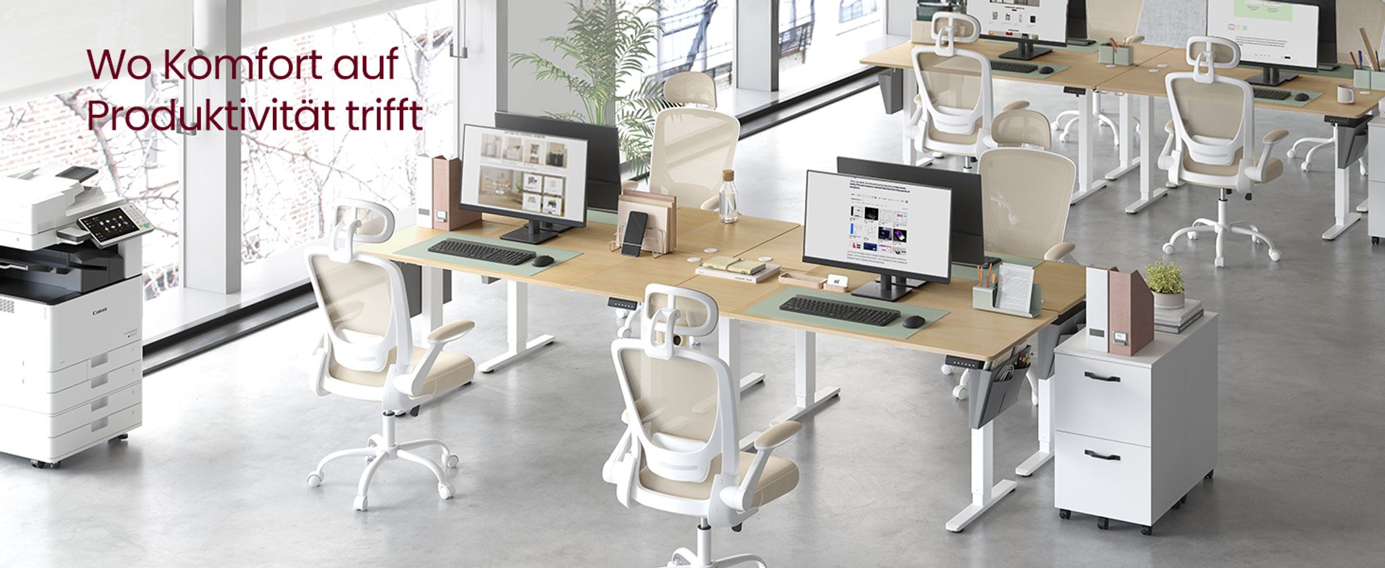 SONGMICS 160 cm, Elektrisch Höhenverstellbarer Schreibtisch, Memory-Funktion für 4 Höhen